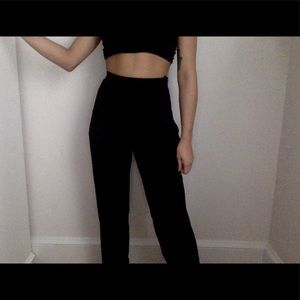 Black crepe AA pants